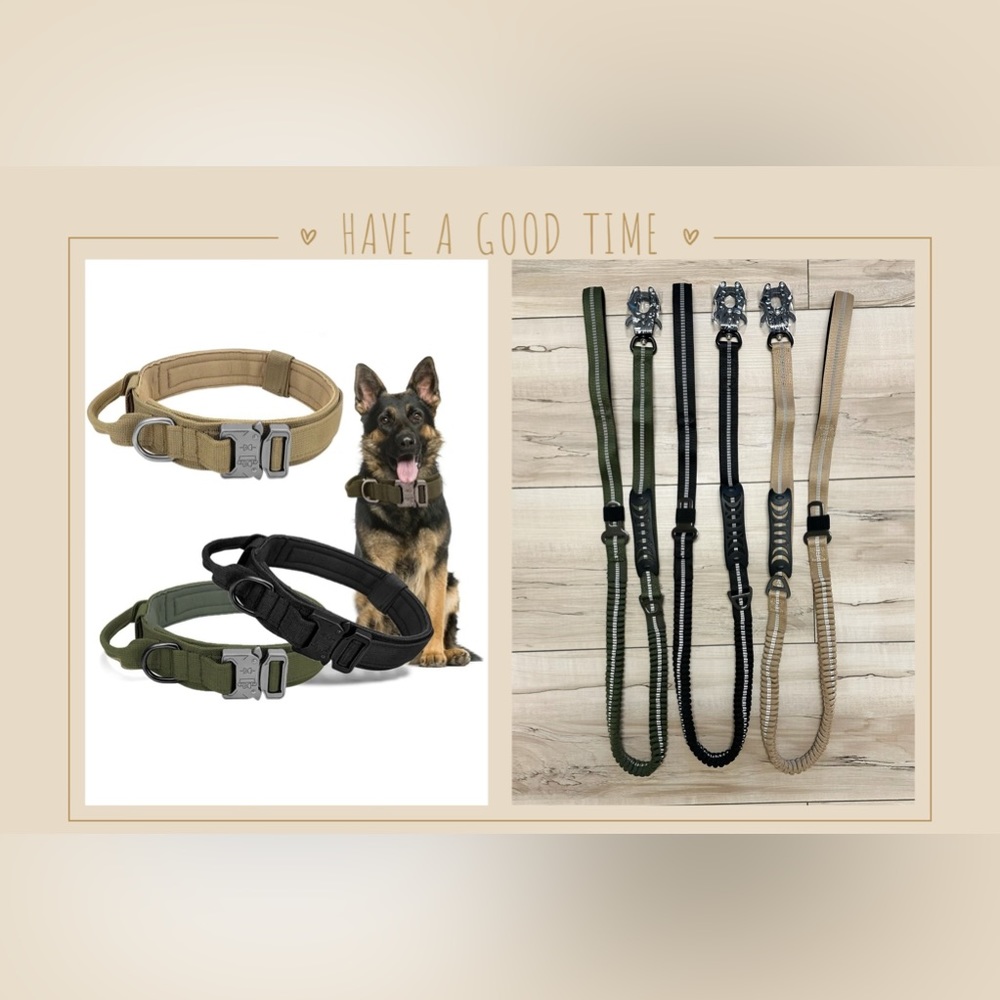 New High quality Compo Tactical Collar & Leash for Dog